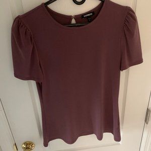 Dusty Purple, Puffed Sleeve Top